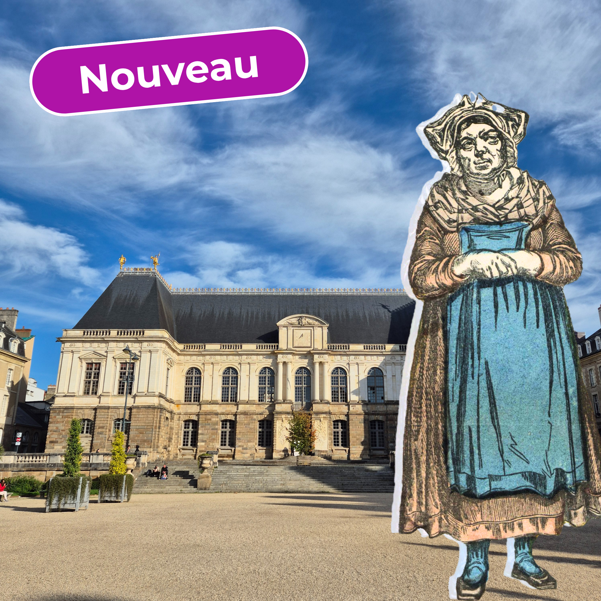 Palais du parlement de bretagne. Hélène Jégado au premier plan.