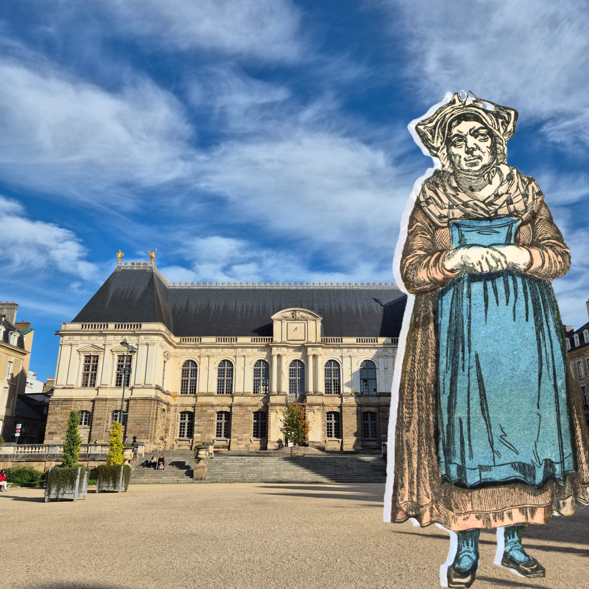 Palais du parlement de bretagne. Hélène Jégado au premier plan.